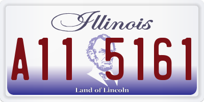 IL license plate A115161