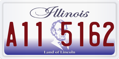 IL license plate A115162