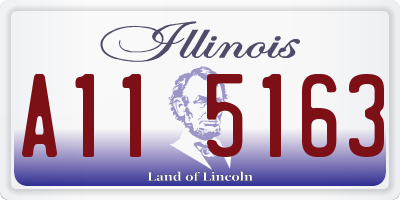 IL license plate A115163