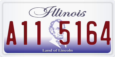 IL license plate A115164