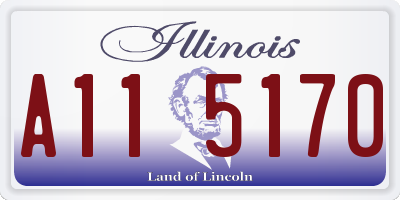 IL license plate A115170