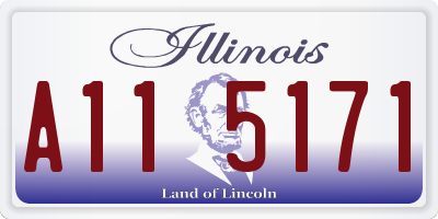 IL license plate A115171