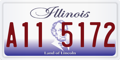 IL license plate A115172