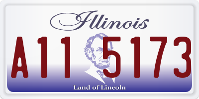 IL license plate A115173