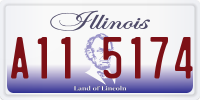 IL license plate A115174