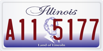IL license plate A115177