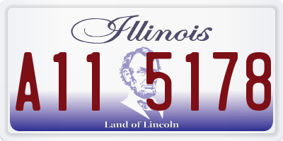 IL license plate A115178