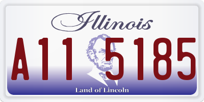 IL license plate A115185