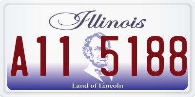 IL license plate A115188