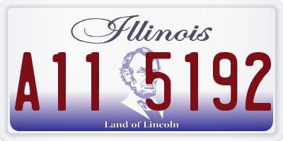 IL license plate A115192