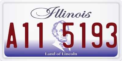 IL license plate A115193