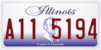 IL license plate A115194