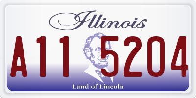 IL license plate A115204