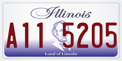 IL license plate A115205