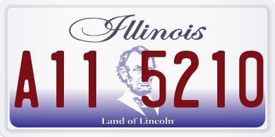 IL license plate A115210