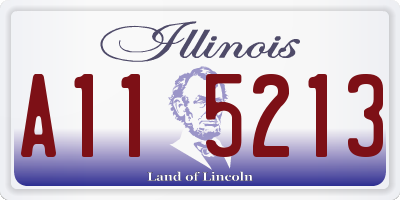 IL license plate A115213
