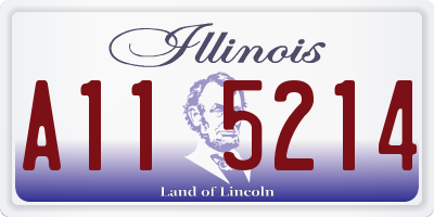 IL license plate A115214
