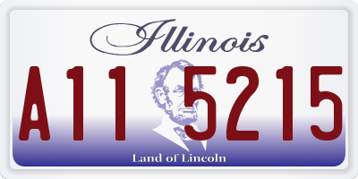 IL license plate A115215