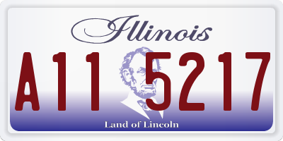 IL license plate A115217