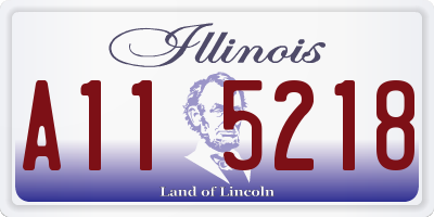 IL license plate A115218