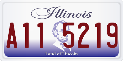 IL license plate A115219