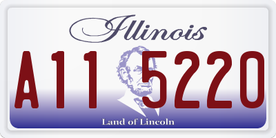 IL license plate A115220