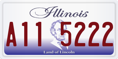IL license plate A115222