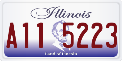 IL license plate A115223