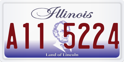 IL license plate A115224