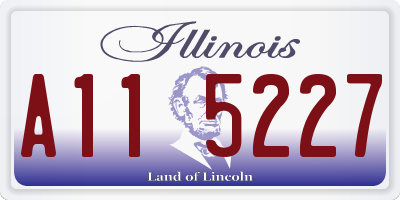 IL license plate A115227