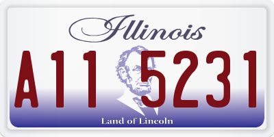 IL license plate A115231
