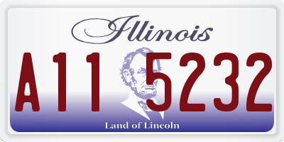 IL license plate A115232