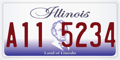IL license plate A115234