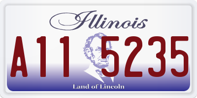 IL license plate A115235