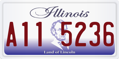 IL license plate A115236