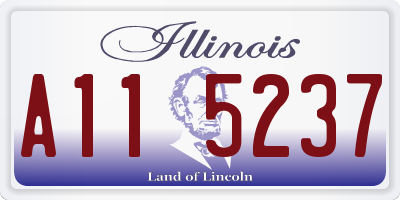 IL license plate A115237