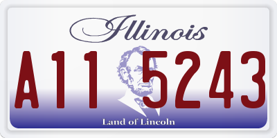 IL license plate A115243