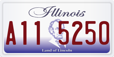 IL license plate A115250