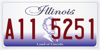 IL license plate A115251