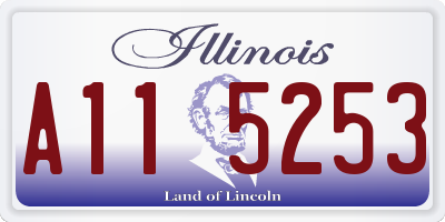 IL license plate A115253