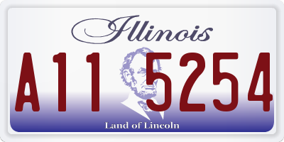 IL license plate A115254
