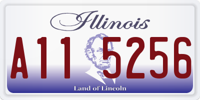 IL license plate A115256