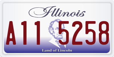 IL license plate A115258