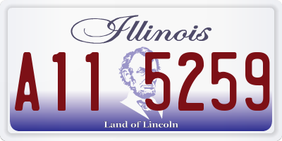 IL license plate A115259