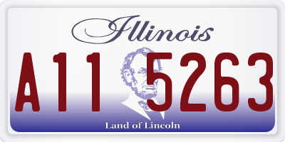 IL license plate A115263