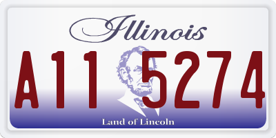 IL license plate A115274