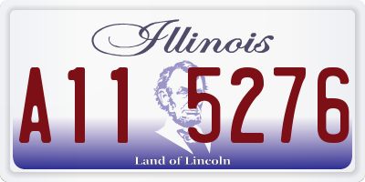 IL license plate A115276