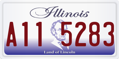 IL license plate A115283