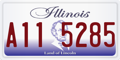 IL license plate A115285
