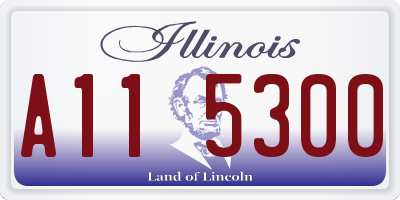 IL license plate A115300